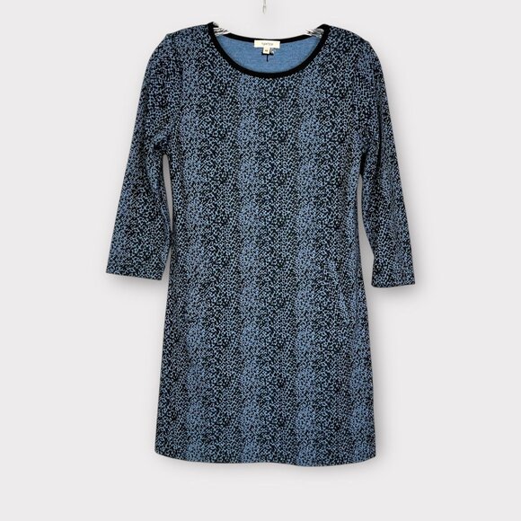 Tyler Boe Womens Shelly Shift Dress Blue Jacquard Animal Print size XS - Picture 1 of 10